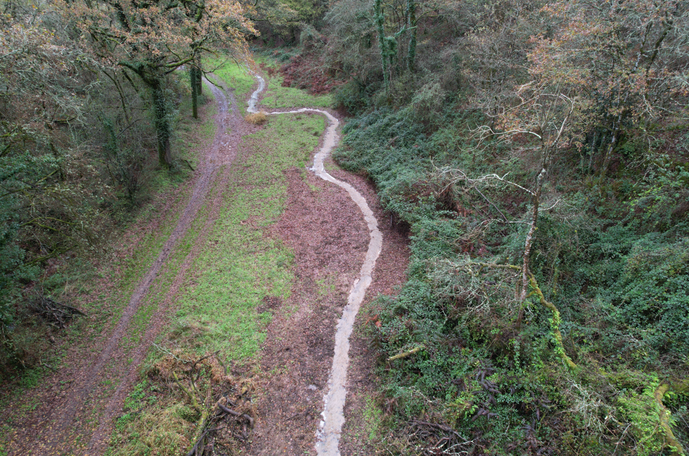 Travaux remise en talweg du ruisseau du Fougeray à Pissotte